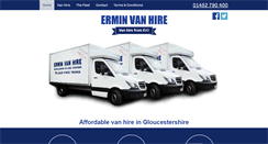 Desktop Screenshot of erminvanhiregloucester.co.uk